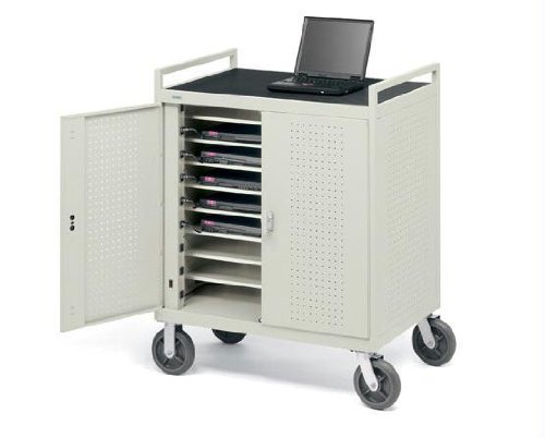 BRETFORD 18-UNIT LAPTOP CART W/ELECT UNITS IN BAC LAP18EBA-GM