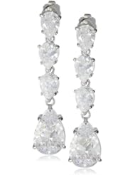 CZ by Kenneth Jay Lane "Special Occasion" Four-Pear Cubic Zirconia (6 cttw) Linear Dangle Earrings
