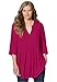 Women's Plus Size Pleated Tunic Blouse