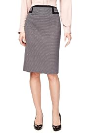 Knee Length Tipped Pencil Skirt