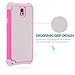 Galaxy Note 3 Case,MANDYCOWRY Solid Shockproof Stylish Design Dual Layer Protection Defender Anti-Scratch Anti-Slip Cover(Gray/Rose)
