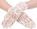 Bienvenu Women Non-slip Touchscreen Lace Gloves, Summer UV Protection Glove for Driving Wedding Parties