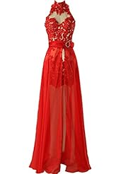 Applique Beaded Lace Charmeuse/Chiffon/Tulle Sheath Evening Dress  With a Sash 