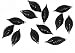 Club Pack of 12 Jet Black Shatterproof Finial Christmas Ornaments 4.75"