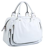 Hot Sale 20203 Miss Unique Deyce 'Alice' Stylish PU Close-Out High Quality Women/Girl Fashion Designer Work School Office Lady Student Handbag Shoulder Bag Purse Totes Satchel Clutches Hobos (White)