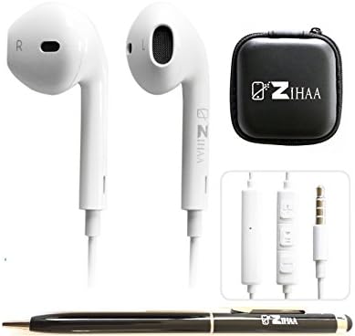 Earphones / Headphones /Earbuds with mic and volume control for Iphone, Ipad. Includes a Stylish Pouch for easy storage and Stylus