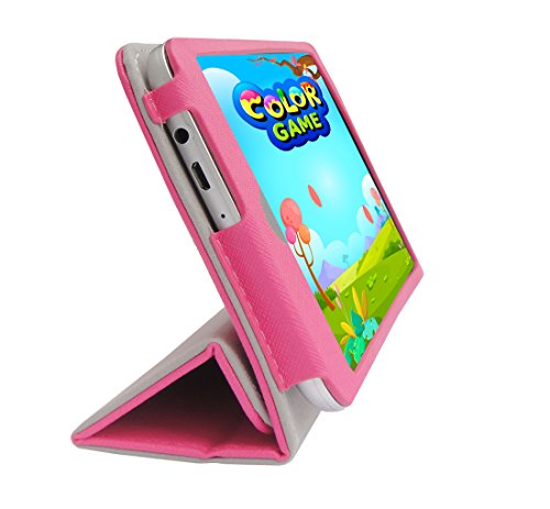 iShoppingdeals - for HP 7 G2 Tablet (Model 1311 Only) Folding Folio Cover Case, Tulip Pink