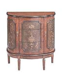 Review Furniture On The Web  / 2 Door And 3 Drawer Demilune Chest w/Walnut Finish