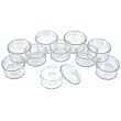 10 Round Bead Jars Clear Beading Storage Organizer 1"