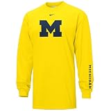Nike Michigan Wolverines Yellow Classic College Long Sleeve T-shirt
