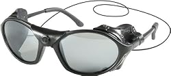 Black Tactical Sunglasses With Wind Guard (Glacier Glasses)