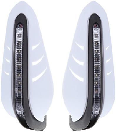 Bike Turn Signal Light 8 LED Lamp Brush Handlebar Hand Guard Protector 7/8" 22mm