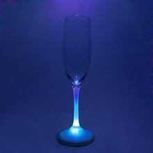 Fortune ProductsLG-6004 Lighted Champagne Real Glass, 2" Diameter x 10.3" Height, 10oz Capacity (Pack of 4)