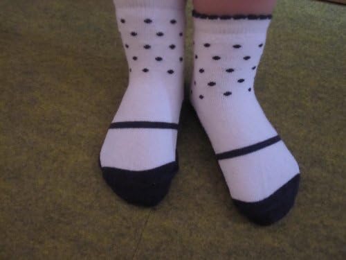 Cotton Socks for Toddler Girls with Traction Dots (3 Pairs, Size 24-36 Months)