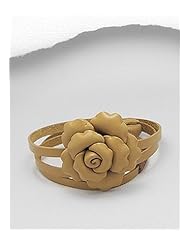 Light Brown Flower Cotton Waxed Thread Bracelet