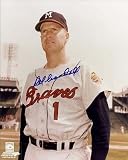 Del Crandall Autographed Milwaukee Braves 8 x 10 Photograph (Unframed)