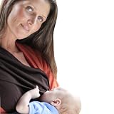 Baby Bond Original Nursing Sash with Sewn-in Burpcloth, Espresso, Small/Medium