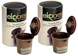 Ekobrew Cup Brown - 2 PACK - Refillable K-Cup For Keurig K-Cup Brewers