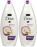 Dove go fresh Body Wash, Rebalance, Plum & Sakura Blossom, 16 oz, 2 ct (Quantity of 3)