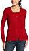 Sag Harbor Women's Long Sleeve Duet Sweater,Tomato,Large