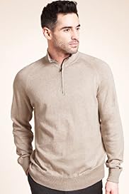 Collezione Cotton Rich Funnel Neck Jumper with Cashmere