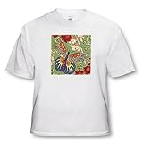 IMAGE OF Retro 60s Butterfly Scarf Print - Adult T-Shirt 4XL