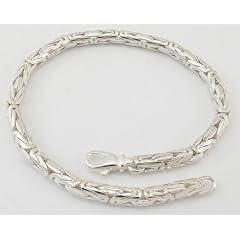 Rundes K�nigskette Armband, 4mm Breite - 925 Sterling Silber, L�nge 16-25cm