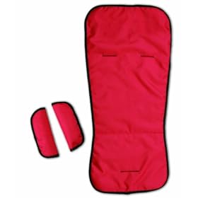 Quicksmart Padded Seat Liner and Detachable Harness Pads (Red)