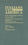Italians to America, April 1902-June 1902: Lists of Passengers Arriving at U.S. Ports