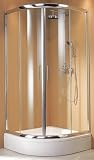 Schulte D645706 41 500 Runddusche II Kristall Trend, 6-mm-ESG Echtglas Klar hell inklusive Fixil, chromoptik