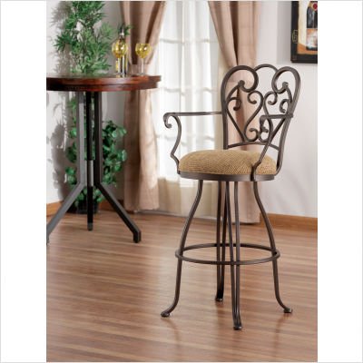 Reliable swivel verona 26 barstool finish pebblestone fabric challenger