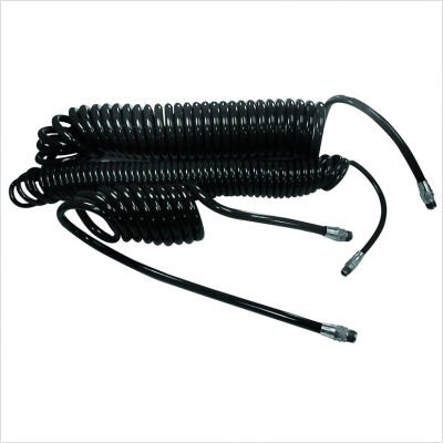 Polyurethane Coil Hoses with Rigid and Swivel Fitting Fitting Size: 3/8, Hose Length Size: 30'