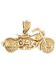 Dazzlers Solid 14k Gold Motorcycle Charm Pendant Available in three colors from jewelsberry (weights: 1.9 grams only)