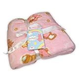 IDM Group Care Bears Fleece Baby Blanket – Baby Pink