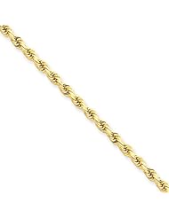 2.75mm, 14 Karat Yellow Gold, Diamond-Cut Rope Chain - 20 inch