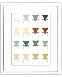 『Toshiaki Yasukawa』《Seven Cahir-2》 インテリアアートポスター額付の画像