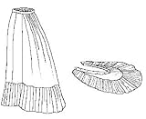 Sewing Pattern - 1879 Petticoat with Detachable Train
