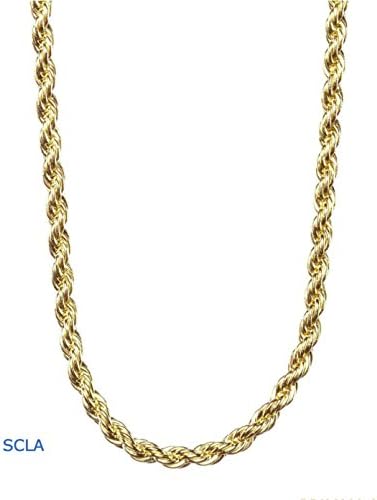 Gold Chain Necklace 24K Overlay 2MM USA Made,, great for a pendant (28, gold-filled)
