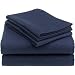 Pinzon 200-Gram Supima Flannel King Sheet Set, Navy Blue