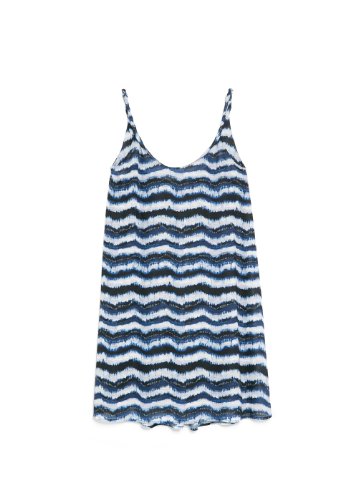 Mango Women's Tie-Dye Striped Dress, Navy, 8