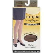 Futuro Mild Compression Brief-Cut Pantyhose - Beige