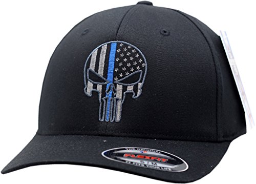 Punisher Blue Line Blue Flex Fit Hat 10986