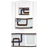 Blue and Brown Geo Baby and Kids Cotton childrens bath towel Set - 3pc Set by JoJo Designs