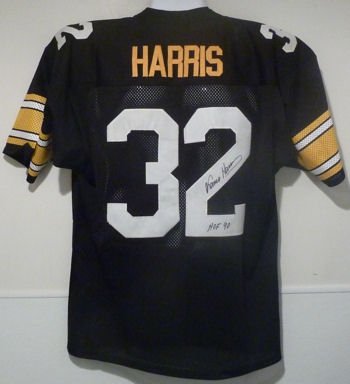 Franco Harris Autographed/Hand Signed Pittsburgh Steelers Jersey w/HOF 90