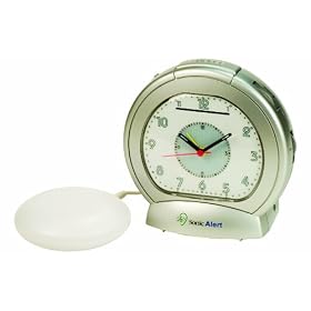 Sonic Alert SBT425ss Digital Sonic Boom Loud Vibrating Alarm Clock with Telephone Signaler