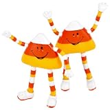 Bendable Candy Corns: 12 Stripey Halloween Figures - 3 inches tall