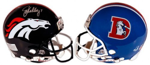 John Elway Autographed Pro-Line Helmet | Details: Denver Broncos, Half and Half
