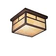 Kichler Lighting 9825CV La Mesa 2-Light Incandescent Outdoor Ceiling Flush Mount, Canyon View with Honey Opalescent Glass