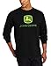 John Deere Men's Standard Trademark Logo Core Long Sleeve Tee, Black, X-Large