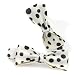 Pair of Bow Hair Pins in White and Black Polka Dots Fabric